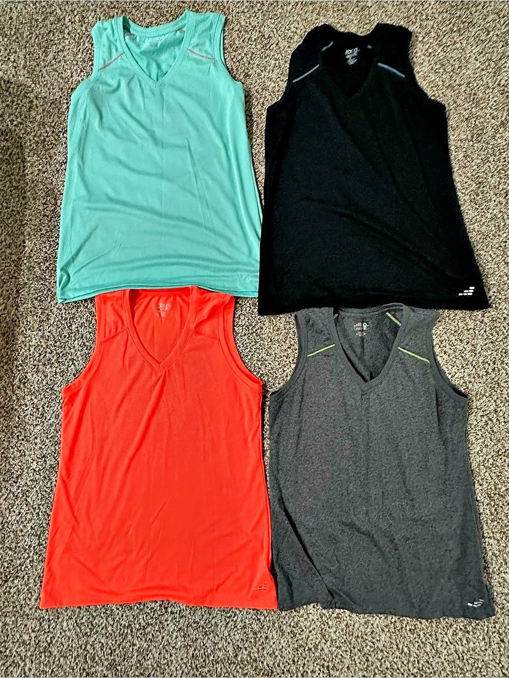BCG Semi-Fitted athletic Tank Top 4-Pack Large